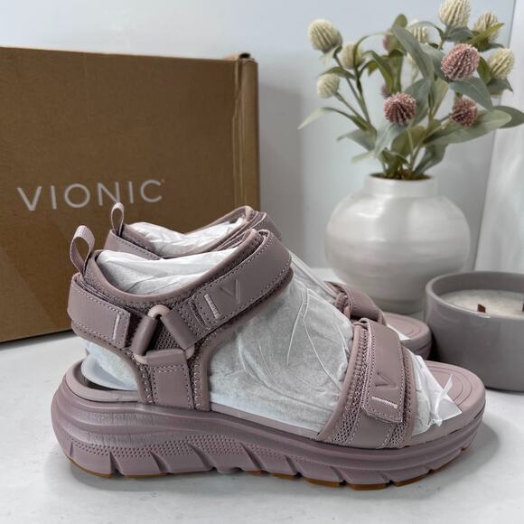 Vionic Walk Max Wanderer Athletic Support Sandals Magnolia Dusk Women's 6 NWB - Picture 3 of 10
